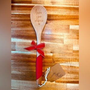 Engraved wooden spoon “ love you more “